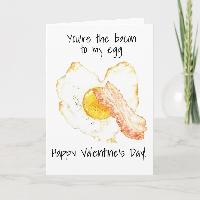 Du är bacon till min Egg Valentine Day Kort (Framsida)