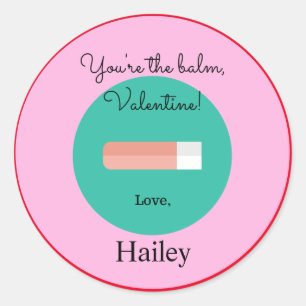 Du är Balm Valentine Sticker Runt Klistermärke