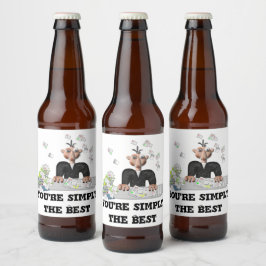 Du är bara den bästa .Personlig-texten Ölflaska Etikett