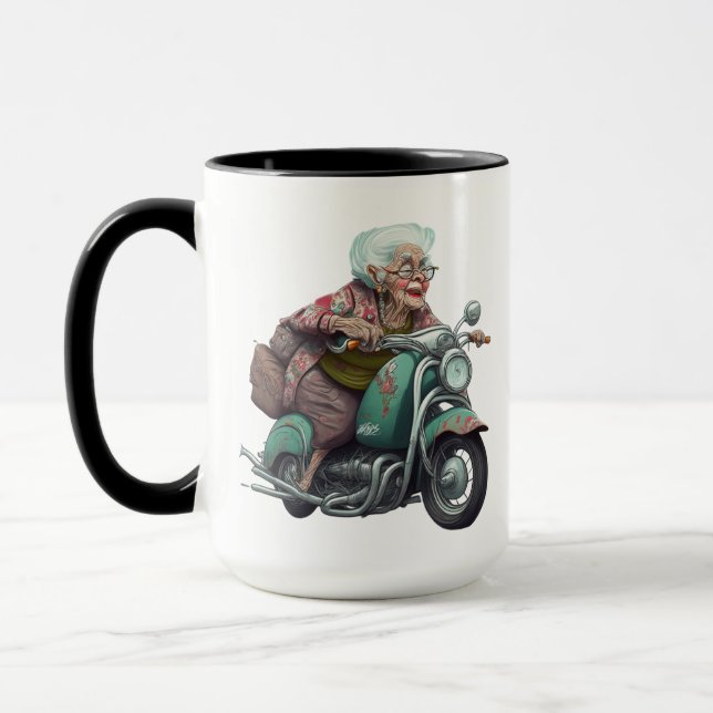 Du är bara lika gammal som du känner dig konstig g mugg (Vänster)