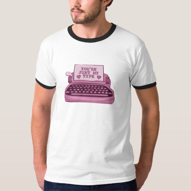 Du är bara min skrivmaskin Ringer Manar T-Shirt (Framsida)