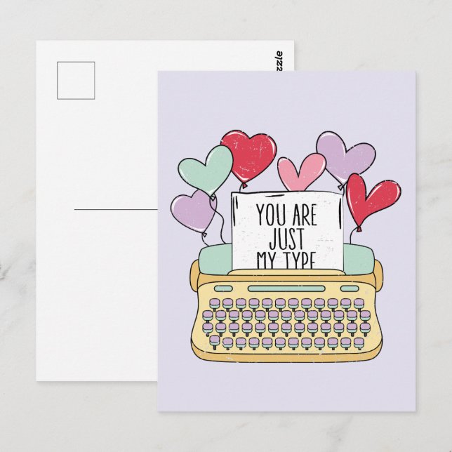 Du är bara min typ Cute Valentines day Vykort (Fram/baksida)