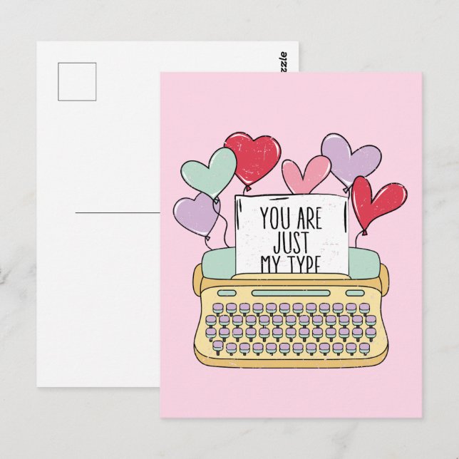 Du är bara min typ Cute Valentines day Vykort (Fram/baksida)