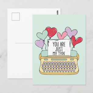 Du är bara min typ Cute Valentines day Vykort