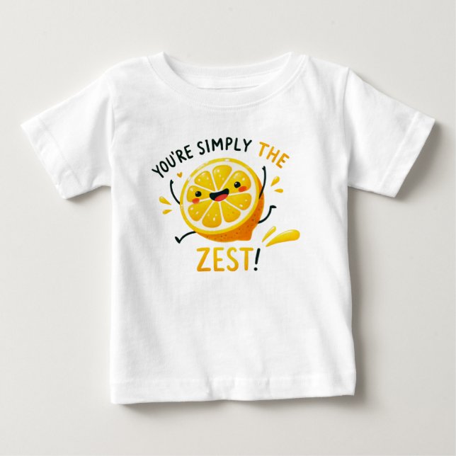 Du är bara Zest" - Vibrant Lemon Pun T Shirt (Framsida)
