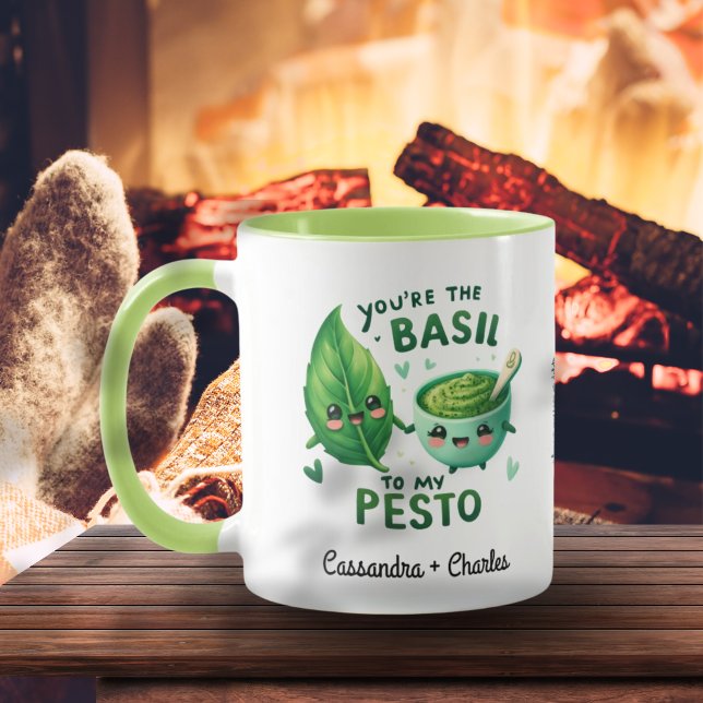 Du är basen för min Pesto-Anpassningsbar Mugg (You’re the Basil to My Pesto Custom Mug)