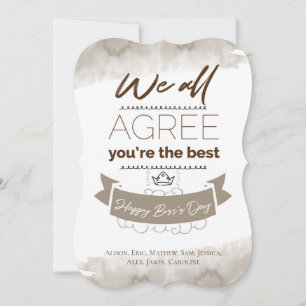 Du är bäst, Lycklig Chef-vardagskort Tack Kort