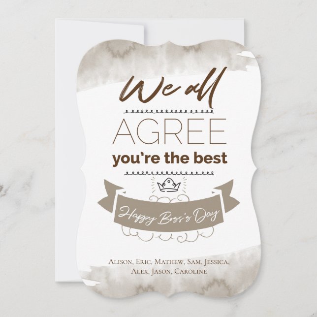 Du är bäst, Lycklig Chef-vardagskort Tack Kort (Framsida)