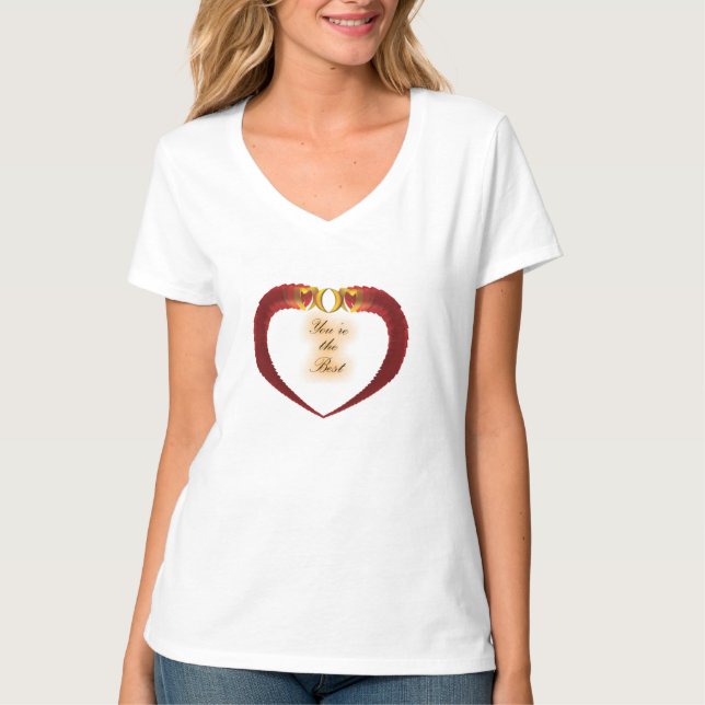 Du är bästa Mamma Lycklig Mors dag T Shirt (Framsida)