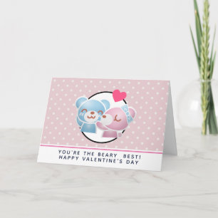 Du är Beary Best Kissing Bears Valentine Kort