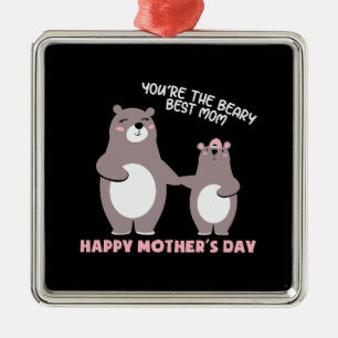 Du är Beary Best Mamma Julgransprydnad Metall