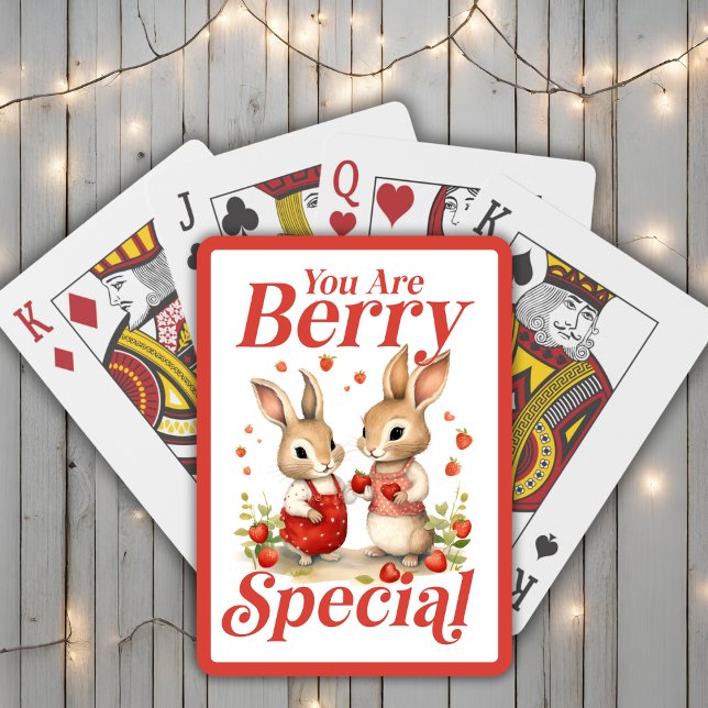 Du är berry Speciell Cute Bunnies Casinokort (You Are Berry Special Cute Bunnies Poker Cards
)