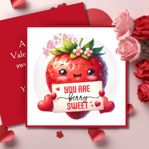 Du är Berry Sweet Valentine Day Pun-Anpassningsbar Julkort