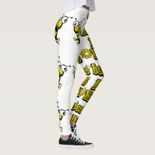 Du är Bes Knees Daddio Dancing Bees Leggings