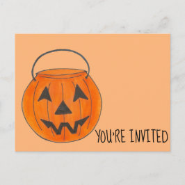 Du är bjuden Jack på Lantern Halloween fest Inbjudan Vykort