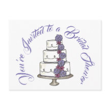 Du är bjuden Lila Bröllop Cake Möhippa