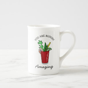 Du är Bloody Fantastisk, Bloody Mary Pun Benporslin Mugg