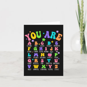 Du Är Bokstäver Alfabetet Lär Dig Abcs Inspiration Kort