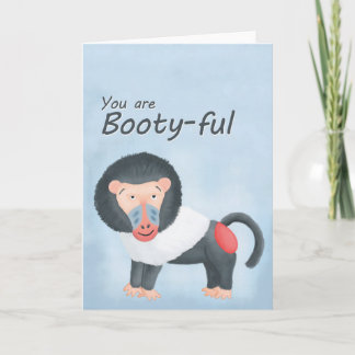 Du är Booty-fulBaboonkärlek Helgkort