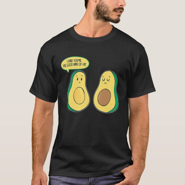 Du är bra tjock Veggie Guacamole Hum T Shirt (Framsida)