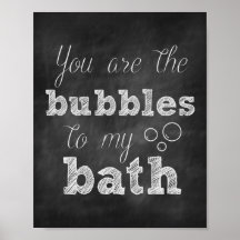 Du är Bubblarna till min Bath Chalkboard-utskrift