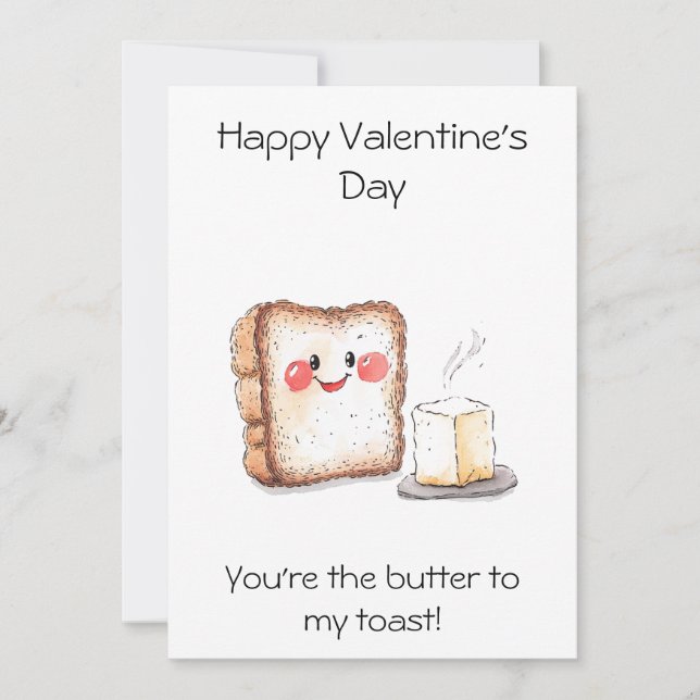 Du är Butter to My Toast! - Valentine Kort (Framsida)