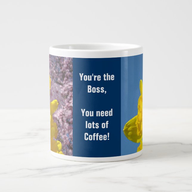 Du är chefen koppar Du behöver mycket kaffe Jumbo Mugg (Framsidan)