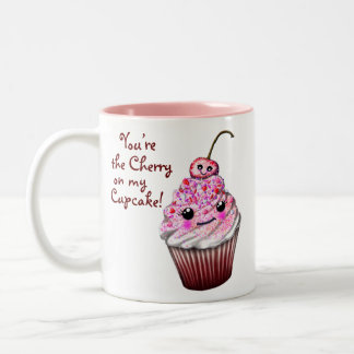 "Du är Cherry på min cupkaka!" Kawaii Mugg