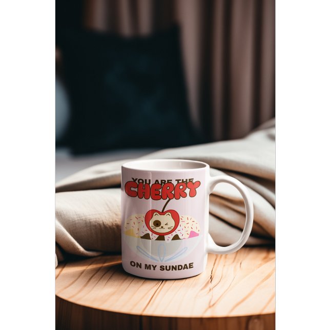 Du är Cherry på min sön Cute Cat Kaffemugg (Skapare uppladdad)