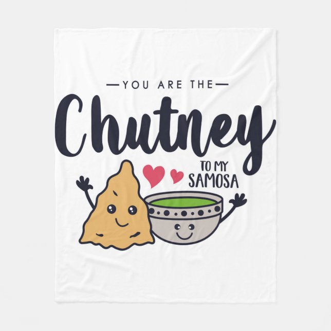 Du är Chutney till min Samosa Flebit Blanket Fleecefilt (Framsidan)
