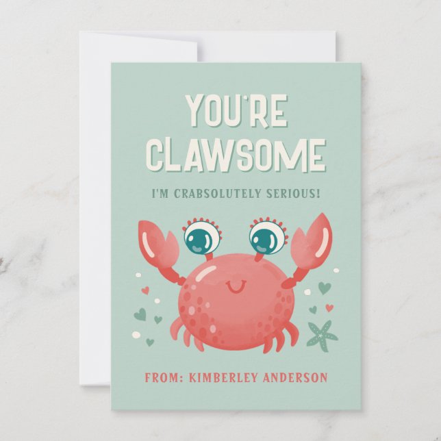 Du är Clawsome Valentine Day Card (Framsida)