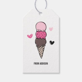Du är Coola Ice Cream Valentine Day Gift-Märkre Presentetikett