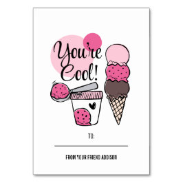 Du är Coola Kids Classroom Valentine Card Bordsnummer