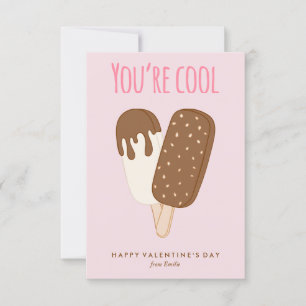 "Du är Coola" Valentineser för barnklassrum Inbjudningar