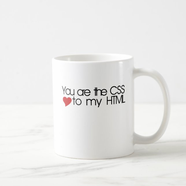 Du är CSS till min HTML Kaffemugg (Höger)