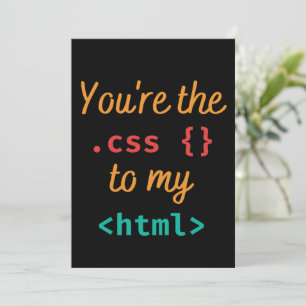 DU ÄR CSS TILL MY HTML - WEBBEN DEV JULKORT