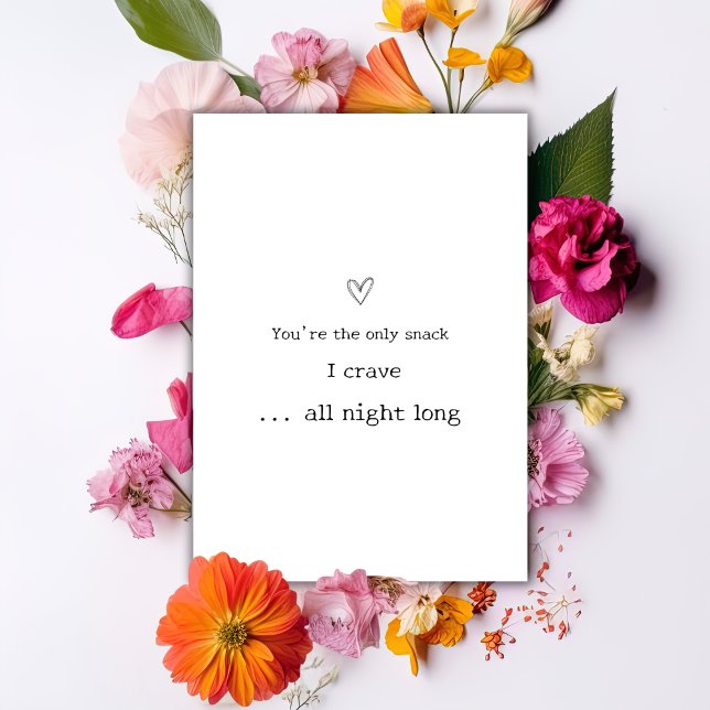 Du är de enda snacksna roliga hjärtans dag  julkort (Skapare uppladdad)