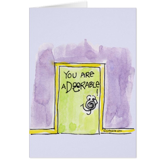Du är den aDOORable tecknaden Hälsningskort (Framsidan)
