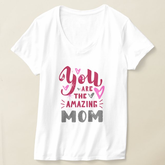 DU ÄR DEN AMAZINGA MAMMAN T SHIRT (Laydown)