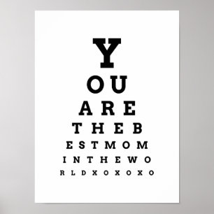 Du är den bäst mamman i världsögat kartlägger poster