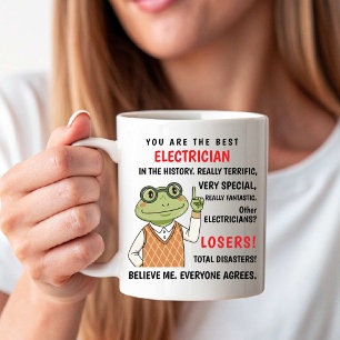 Du Är Den Bästa Elektriker. Andra förlorare rolig Kaffemugg