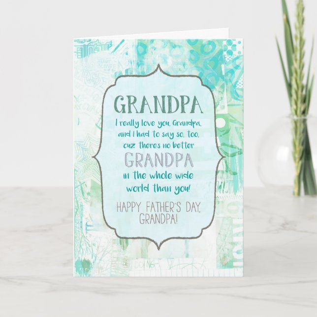 Du är den bästa farfar Fars dag Kort (Framsida)