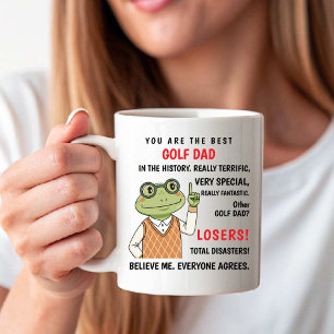 Du är den bästa golfpappan, andra förlorare Roligt Kaffemugg