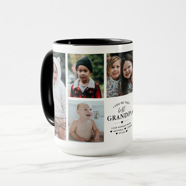 Du är den bästa (Grandpa/Other) 7-Photo Collage Mugg (Framsida vänster)