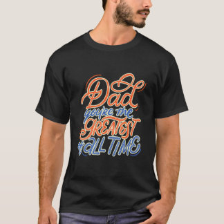 Du är den bästa hela tiden Vintage pappa fader T Shirt