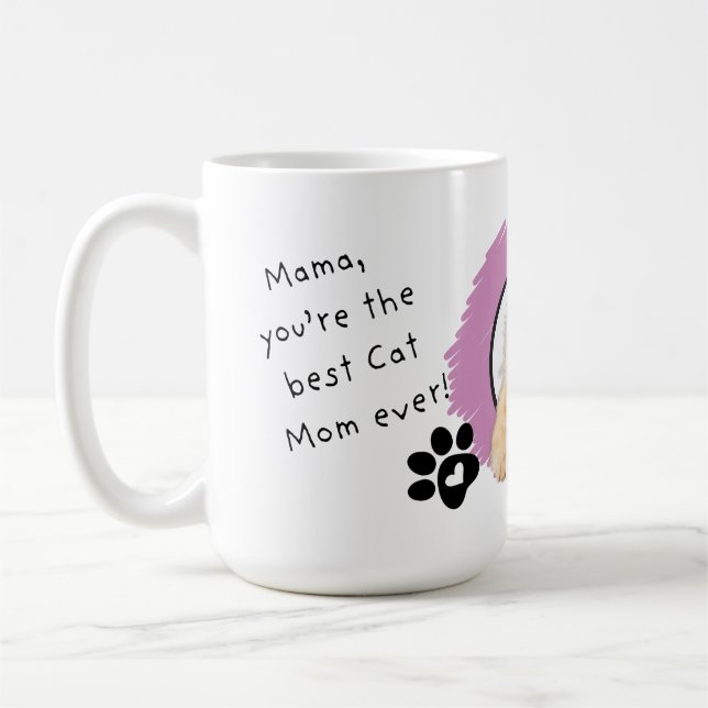 Du är den bästa Kat Mamma någonsin Kaffemugg (Vänster)