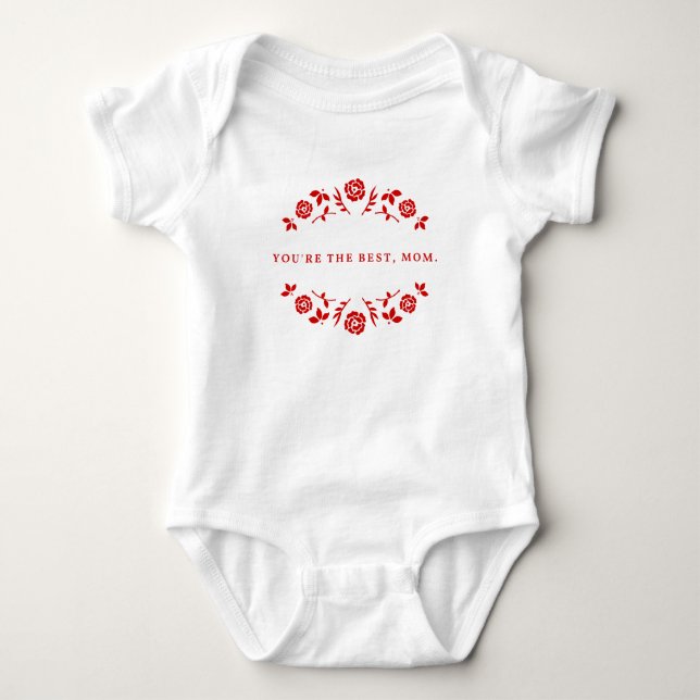 Du är den bästa Mamma i rött T Shirt (Framsida)