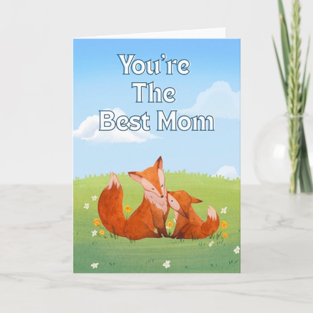 Du är den bästa mamma mors dag kort (Framsida)