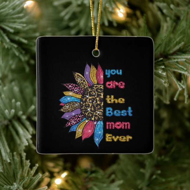 Du är den bästa mamma någonsin julgransprydnad keramik (Träd)