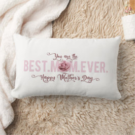 Du är den bästa Mamma någonsin Mors dag Rosa ros Lumbarkudde
